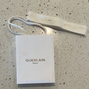 Guerlain White and Gold Gift Bag with Ribbon
